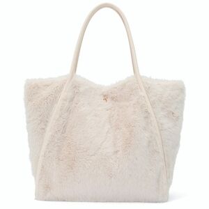 Victoria's Secret Faux Fur Ivory White Tote Bag VS